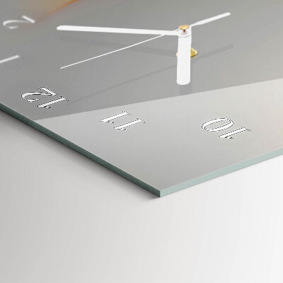 Verticale rechthoekige glazen wandklok Abstractie