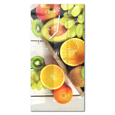 Glazen klok verticaal Fruit