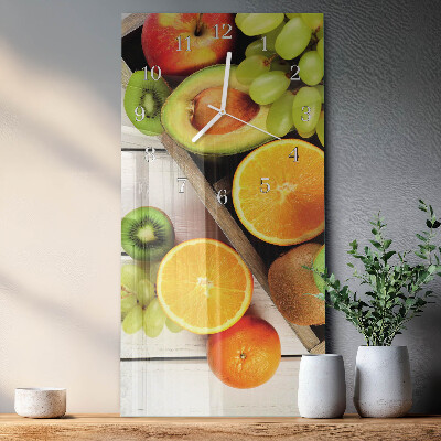 Glazen klok verticaal Fruit
