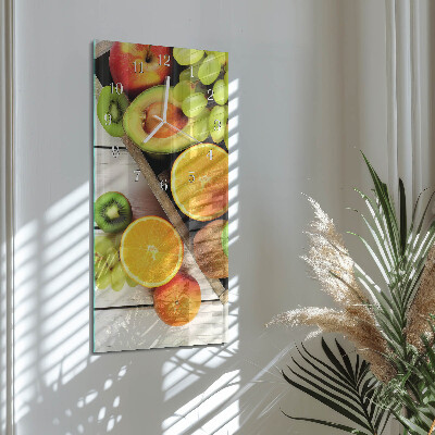 Glazen klok verticaal Fruit