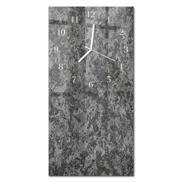 Verticale moderne glazen wandklok Grafiet