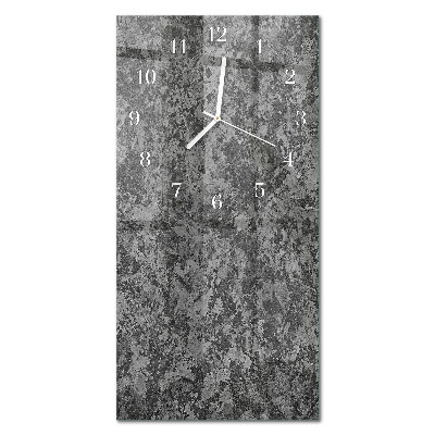 Verticale moderne glazen wandklok Grafiet
