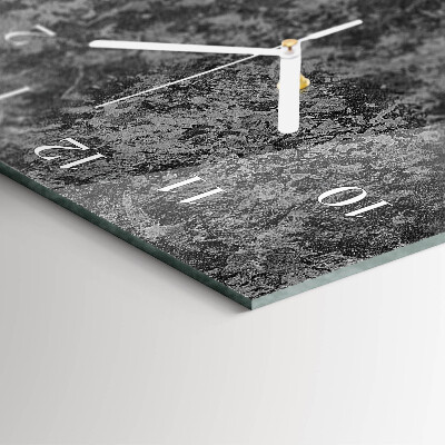 Verticale moderne glazen wandklok Grafiet