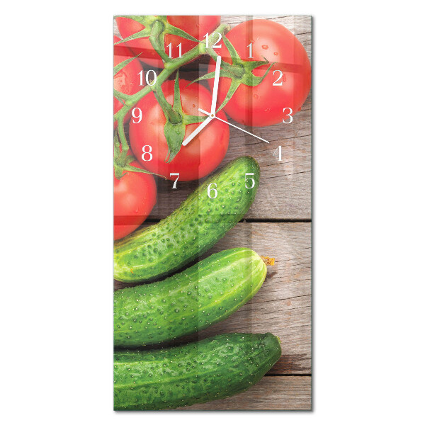 Decoratieve glazen klok verticaal Groenten