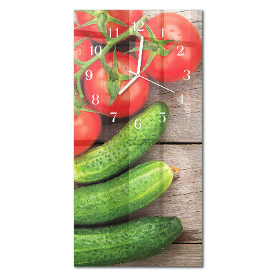 Decoratieve glazen klok verticaal Groenten