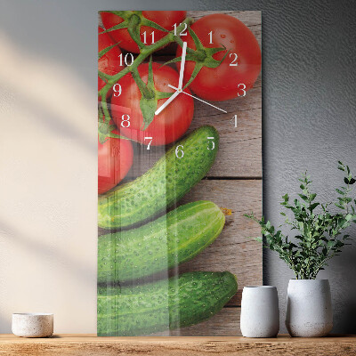 Decoratieve glazen klok verticaal Groenten