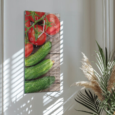 Decoratieve glazen klok verticaal Groenten