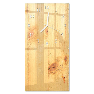 Decoratieve glazen klok verticaal Hout
