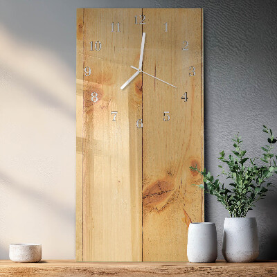 Decoratieve glazen klok verticaal Hout