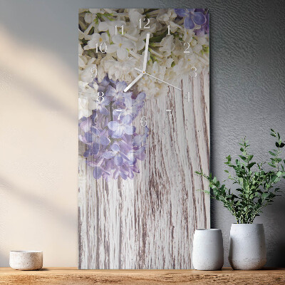 Verticale moderne glazen wandklok Zonder
