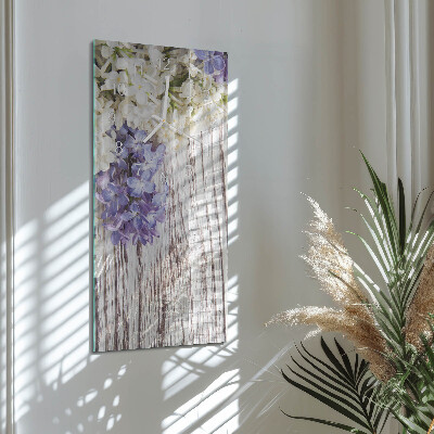 Verticale moderne glazen wandklok Zonder