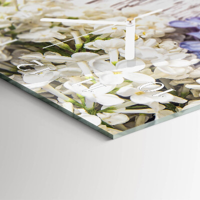 Verticale moderne glazen wandklok Zonder