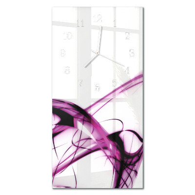 Verticale moderne glazen wandklok Abstractie