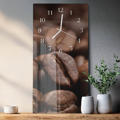 Decoratieve glazen klok verticaal Koffiebonen