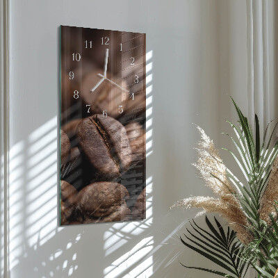 Decoratieve glazen klok verticaal Koffiebonen
