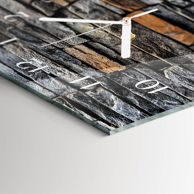 Verticale moderne glazen wandklok Klinker
