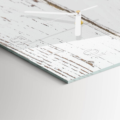Verticale rechthoekige glazen wandklok Tafel