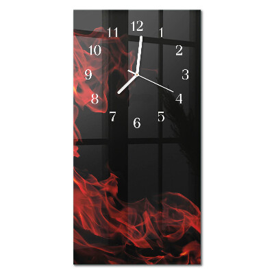 Decoratieve glazen klok verticaal Vuur