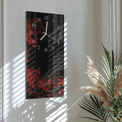 Decoratieve glazen klok verticaal Vuur