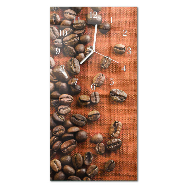 Decoratieve glazen klok verticaal Koffiebonen