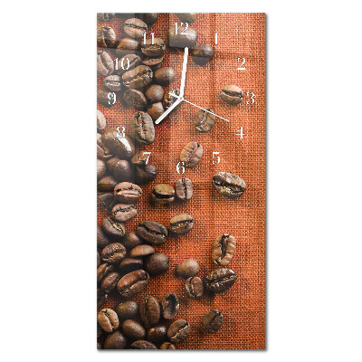 Decoratieve glazen klok verticaal Koffiebonen