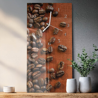 Decoratieve glazen klok verticaal Koffiebonen