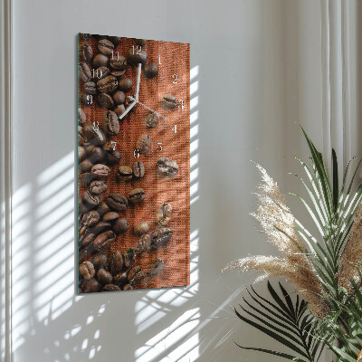 Decoratieve glazen klok verticaal Koffiebonen