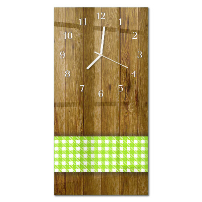 Decoratieve glazen klok verticaal Houten tafel