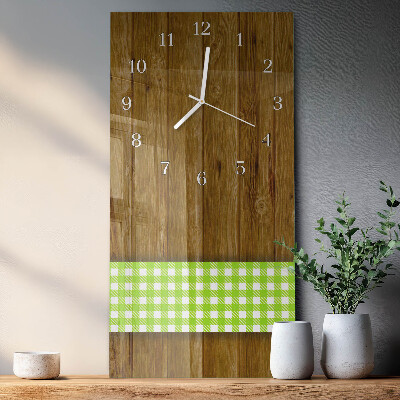 Decoratieve glazen klok verticaal Houten tafel