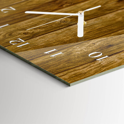 Decoratieve glazen klok verticaal Houten tafel