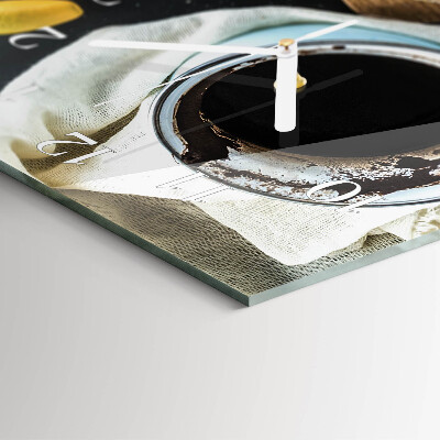 Verticale moderne glazen wandklok Handdruk