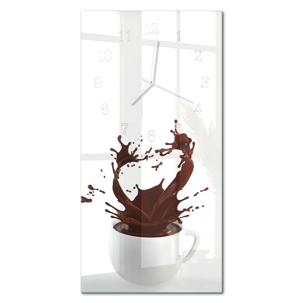 Decoratieve glazen klok verticaal Koffie