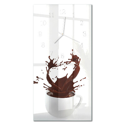 Decoratieve glazen klok verticaal Koffie
