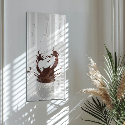Decoratieve glazen klok verticaal Koffie