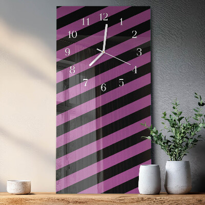 Decoratieve glazen klok verticaal Strepen
