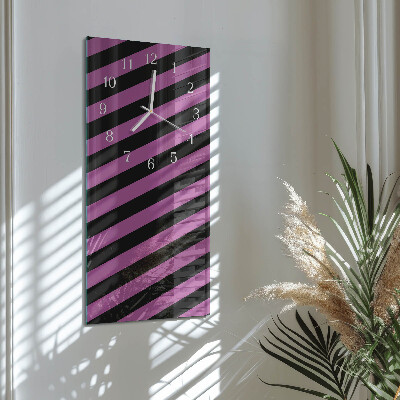 Decoratieve glazen klok verticaal Strepen