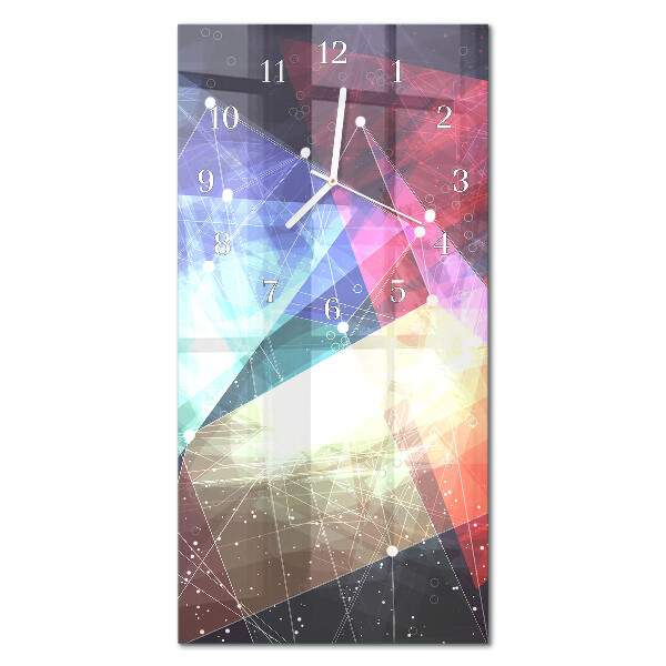 Decoratieve glazen klok verticaal Patroon