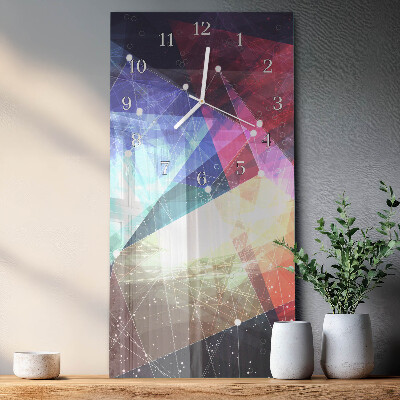 Decoratieve glazen klok verticaal Patroon