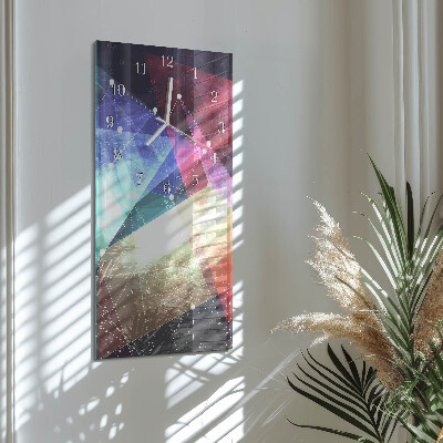 Decoratieve glazen klok verticaal Patroon