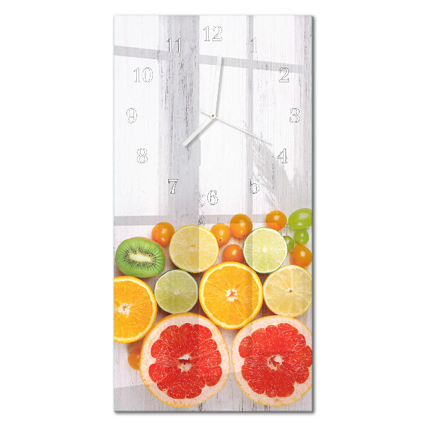 Rechthoekige glas klok verticaal Fruit