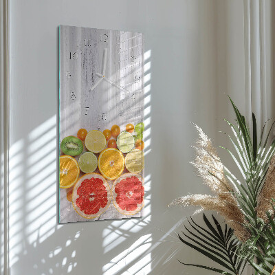 Rechthoekige glas klok verticaal Fruit