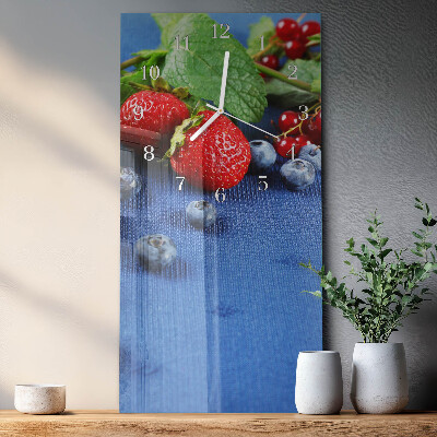 Verticale moderne glazen wandklok Bes