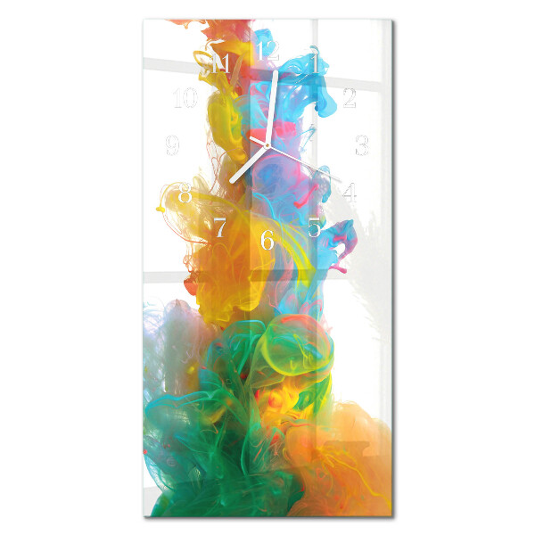 Verticale moderne glazen wandklok Patroon