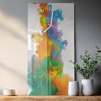 Verticale moderne glazen wandklok Patroon