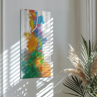 Verticale moderne glazen wandklok Patroon