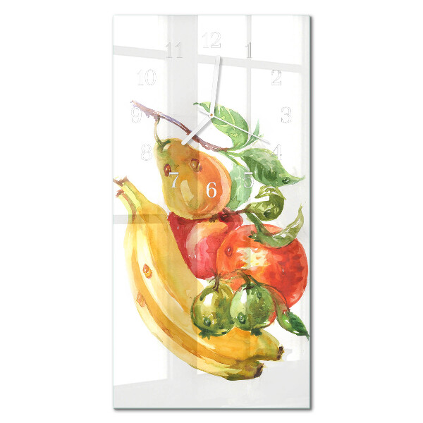 Decoratieve glazen klok verticaal Fruit