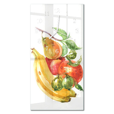 Decoratieve glazen klok verticaal Fruit