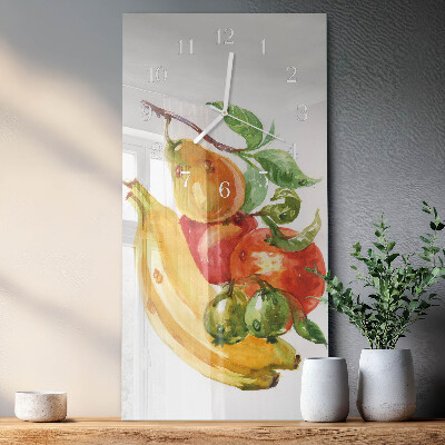 Decoratieve glazen klok verticaal Fruit