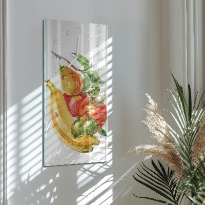 Decoratieve glazen klok verticaal Fruit