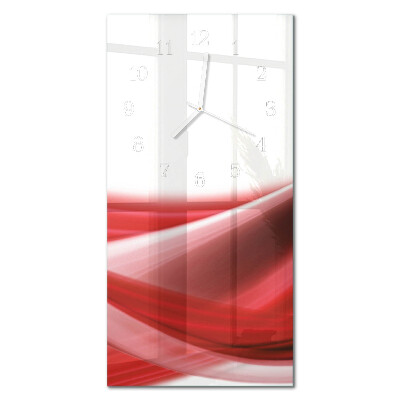 Verticale rechthoekige glazen wandklok Abstractie